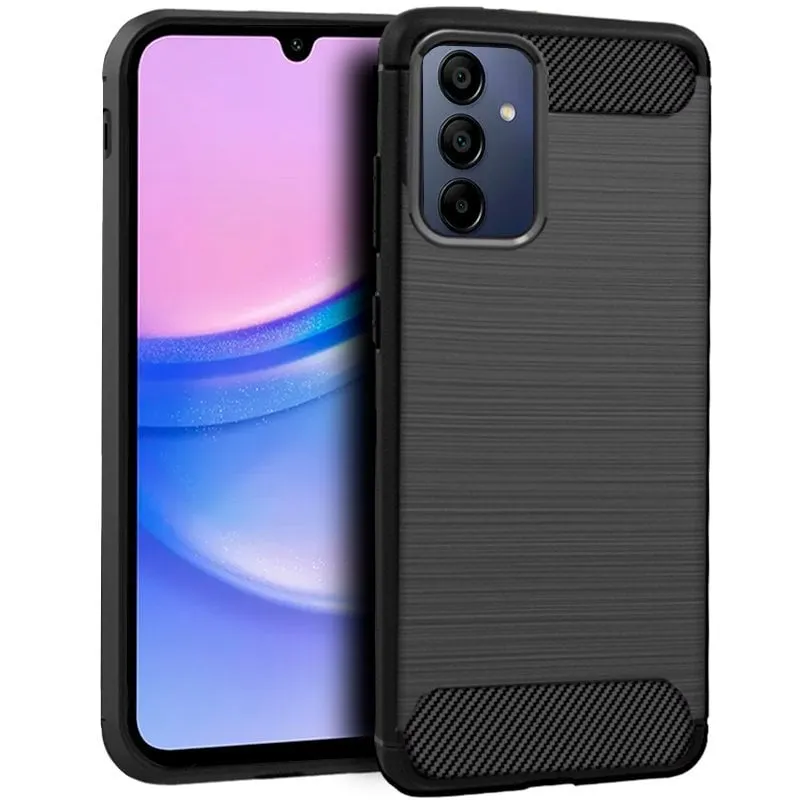 Custodia in carbonio nero per Samsung A155 Galaxy A15 / A15 5G