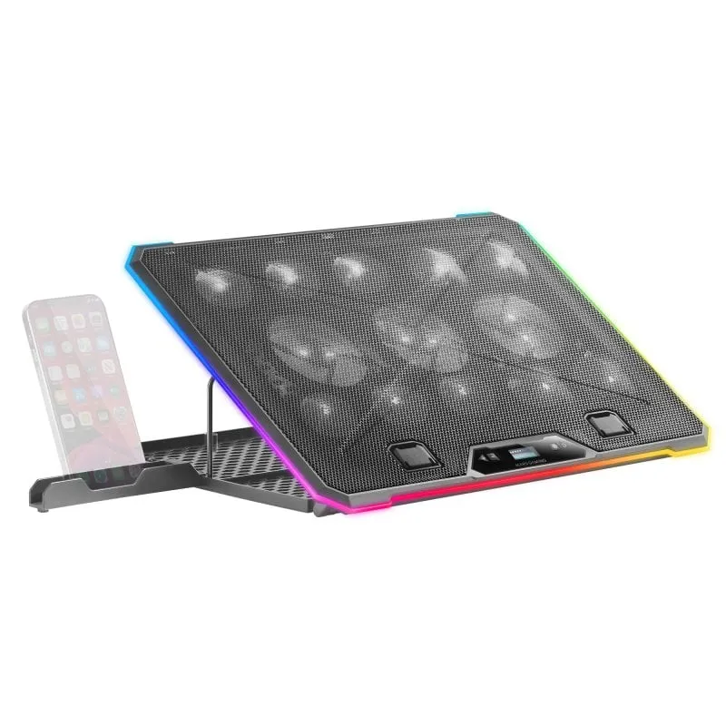 Base di raffreddamento e supporto Argb Mars Gaming Mnbc13 per laptop fino a 17"