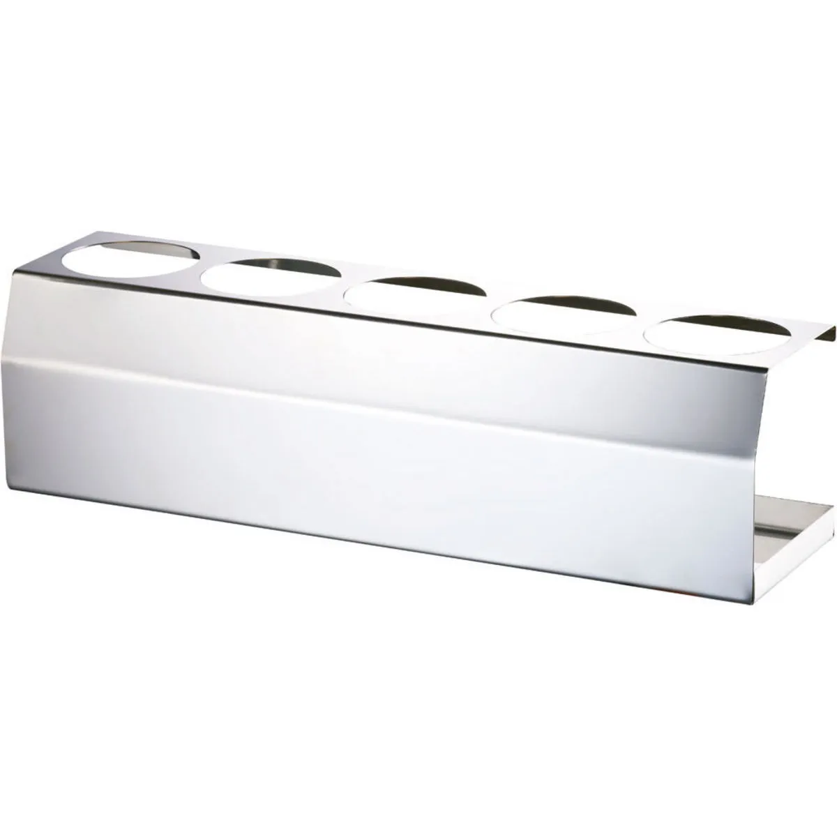 Stalgast Porta salse in acciaio inox, adatto per cinque bottiglie, 435 x 110 x 120 mm (LxPxA); 7.2x43.5x12x11 cm (ØxLxHxP); argento