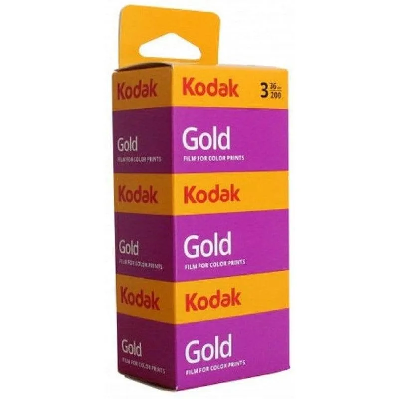 Pack 3 Pellicole Kodak Gold Color 200 ISO 135-35mm 36 Esposizioni