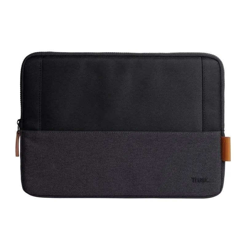 Fodera Trust Lisboa Sleeve per Laptop 13,3" Poliestere Riciclato Nero Imbottita