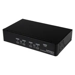 Kvm switch Displayport Usb a 4 Porte con Audio Black SV431DPUA