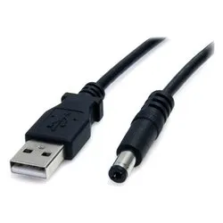 Cavo alimentazione 5V USB a barilotto tipo M Black 0,9m USB2TYPEM
