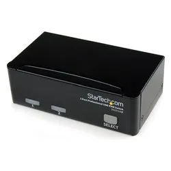 Kvm switch Commutatore Usb Professionale a 2 Porte con Cavi Black SV231USBGB