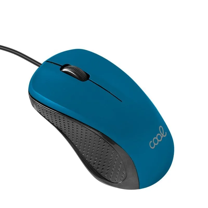 Mouse USB cablato blu