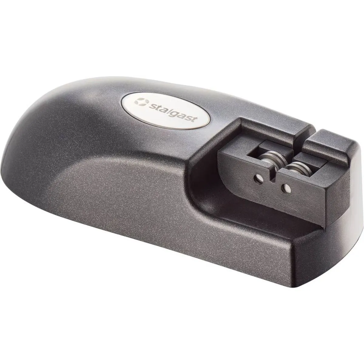 Stalgast Affilatrice per coltelli, manuale con alberi di affilatura rotanti; 14.5x5.2x6.3 cm (LxHxP); nero