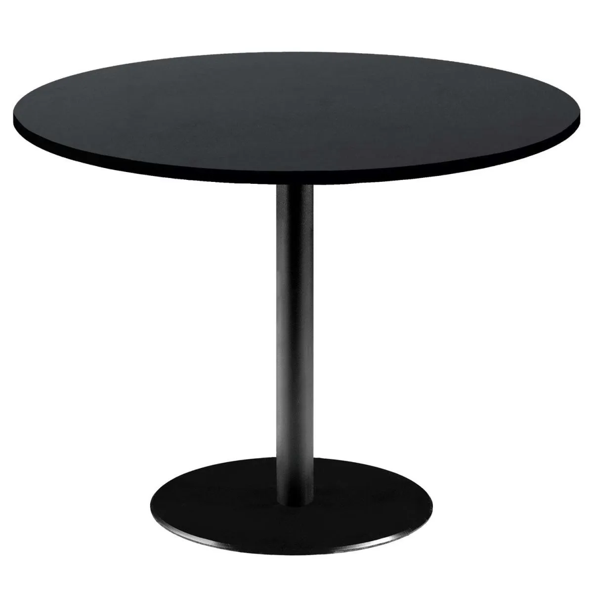 RestooTab Tavolo Rome XL rotondo - laminato tinta unita; 75x120 cm (HxØ); Piano tavolo nero, struttura nero; rotonda