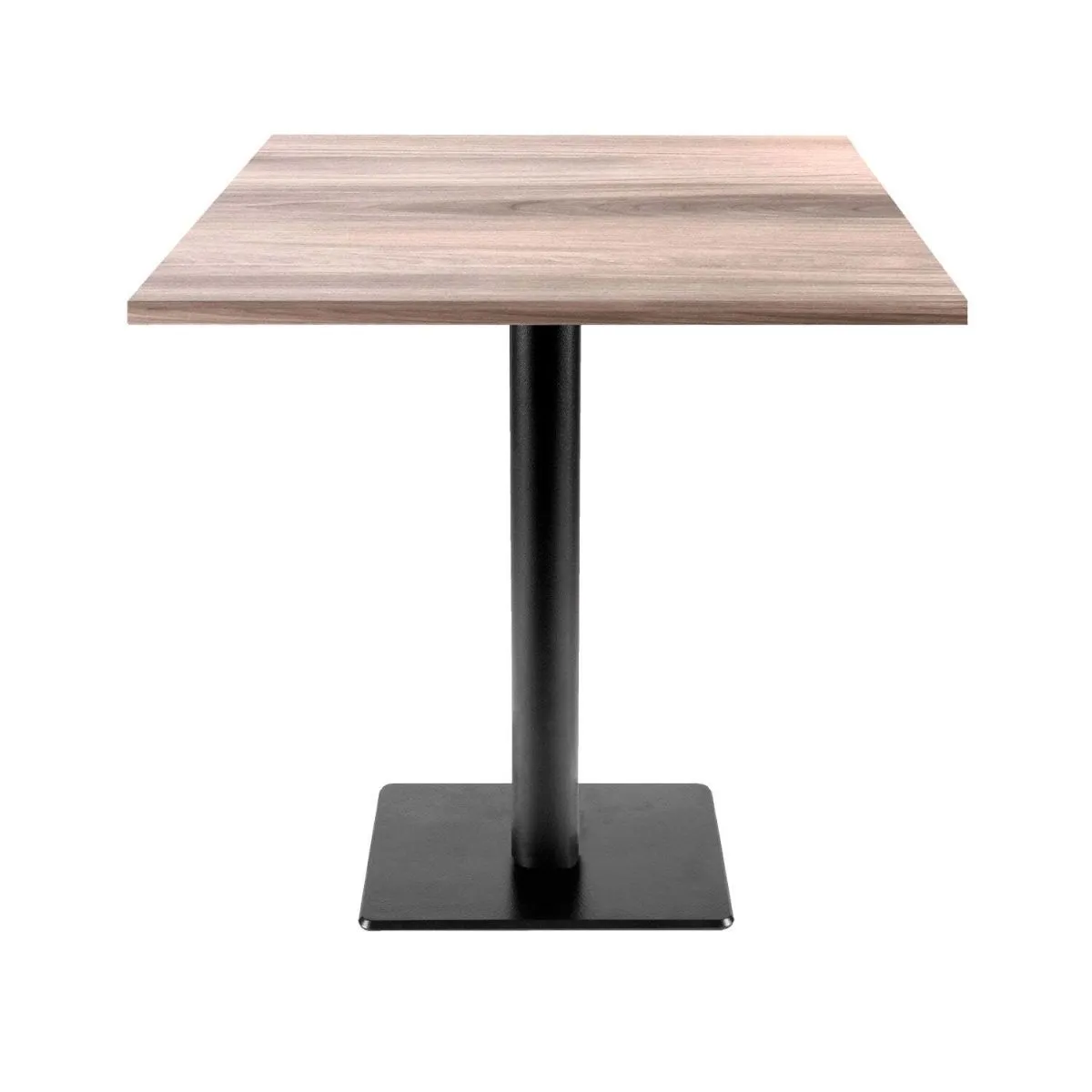 RestooTab Tavolo Milan quadrato - laminato legno; 70x70x75 cm (LxLxH); Piano tavolo quercia/grigio chiaro, struttura nero; quadrata