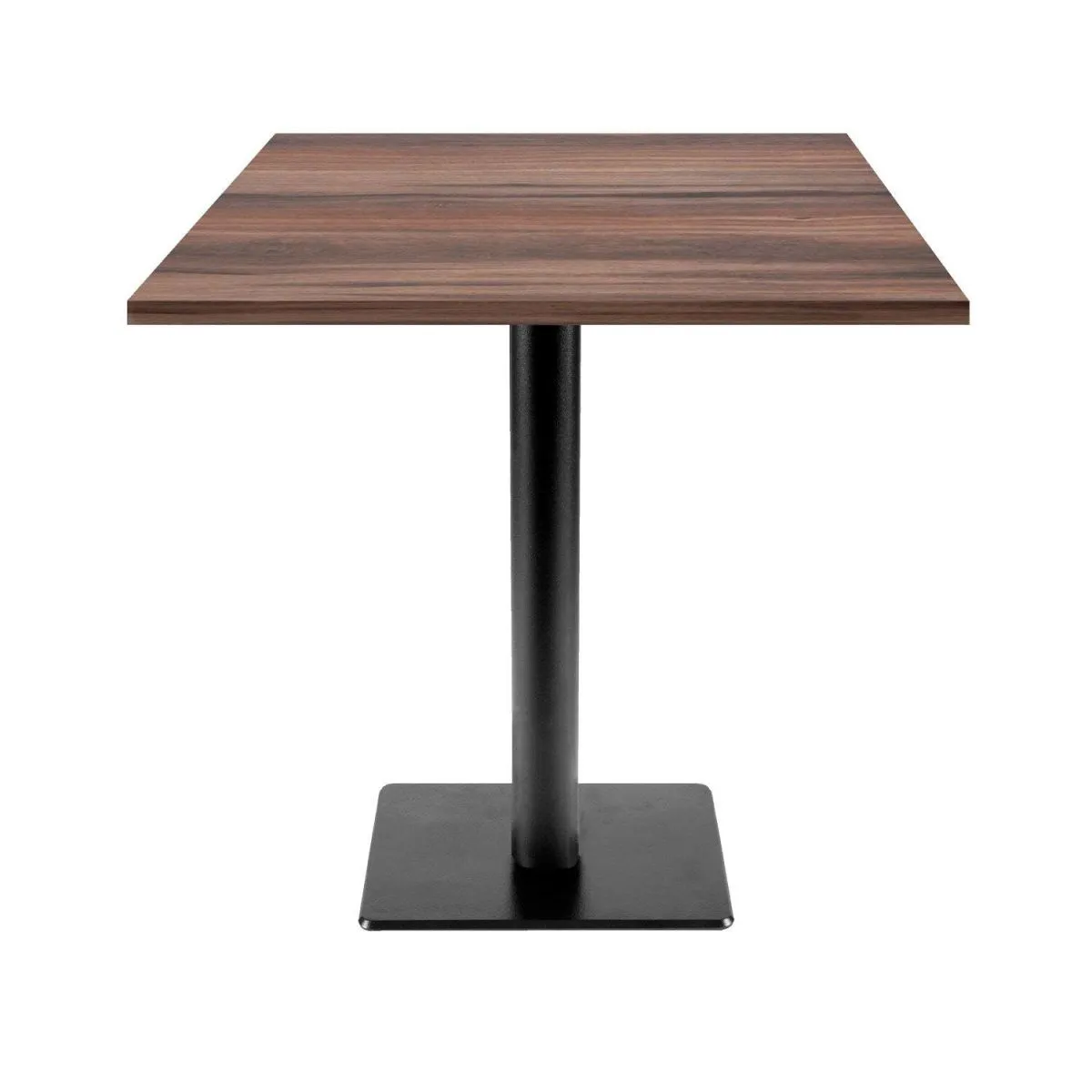 RestooTab Tavolo Milan quadrato - laminato legno; 70x70x75 cm (LxLxH); Piano tavolo quercia fumè, struttura nero; quadrata