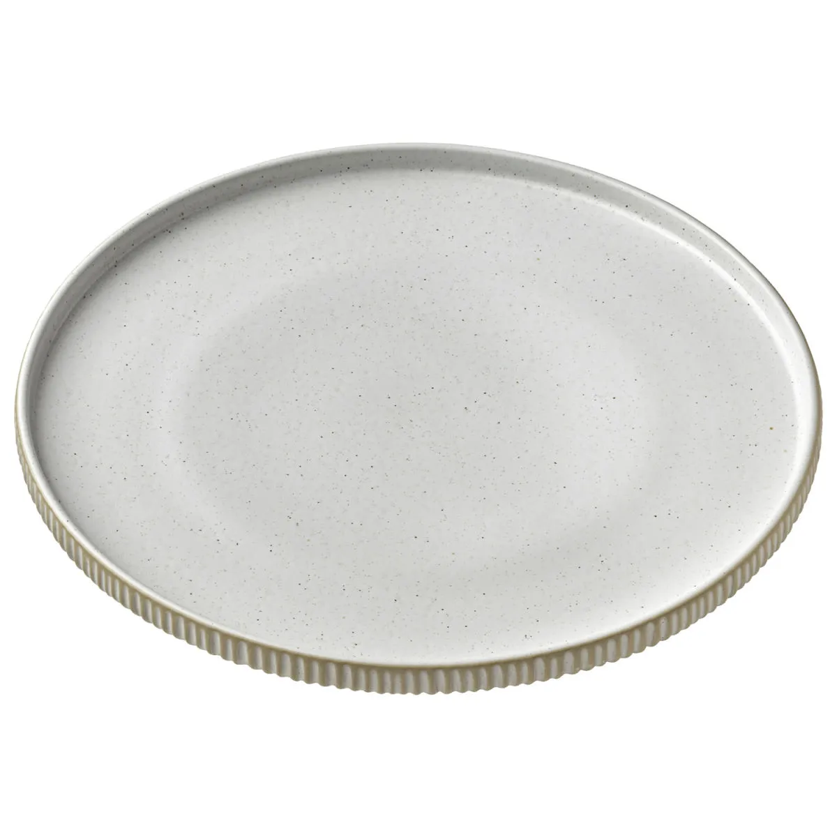 6x Playground Piatto piano Nara Relief con bordo basso; 27x2.5 cm (ØxH); bianco; rotonda; 6 pz. / Pacco