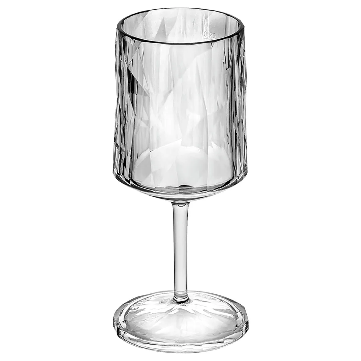 12x koziol Calice vino No. 21 Superglas con marcatura; 300 ml, 7.95x18.3 cm (ØxH); trasparente; 0.25 l Segno di riempimento, 12 pz. / Pacco