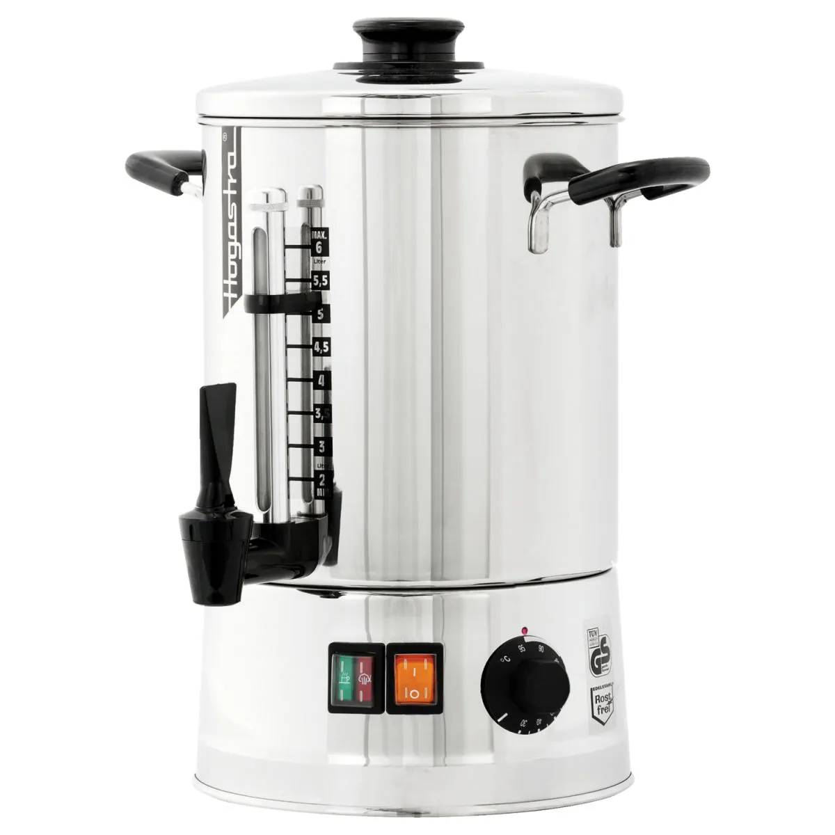 Hogastra Distributore acqua calda HWT-6; 6000 ml, 41x22 cm (HxØ); argento