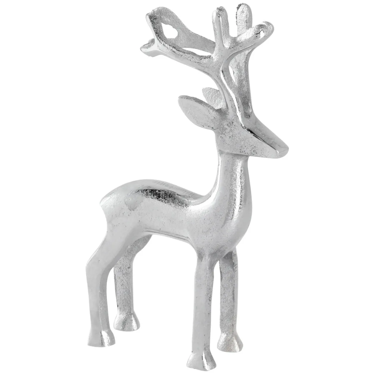 Cervo decorativo Turid; 11x5x21 cm (LxLxH); argento