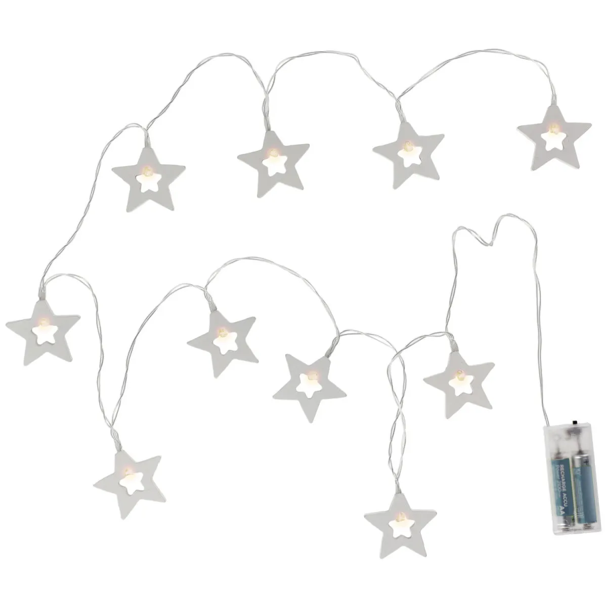 Luci di natale Stary; 140 cm (L); bianco