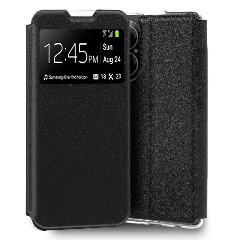 Custodia a libro semplice nera con flip cover per Realme C67
