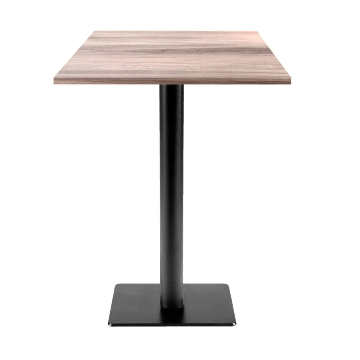 RestooTab Tavolo alto Milan T quadrato - laminato legno; 60x60x113 cm (LxLxH); Piano tavolo quercia/grigio chiaro, struttura nero; quadrata