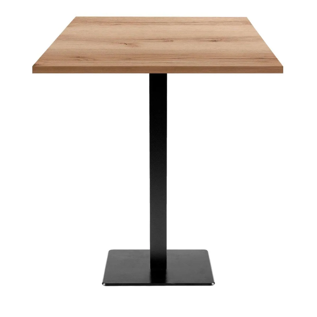 RestooTab Tavolo alto Milan quadrato - laminato pietra & legno; 70x70x113 cm (LxLxH); Piano tavolo quercia/naturale, struttura nero; quadrata