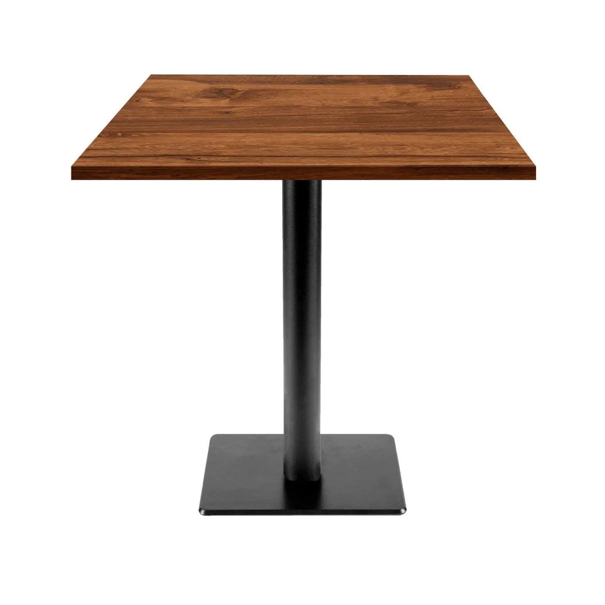RestooTab Tavolo Milan quadrato - laminato legno; 70x70x75 cm (LxLxH); Piano tavolo quercia wenge, struttura nero; quadrata