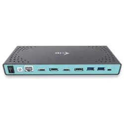 HUB 5 in 1 Usb C 5K 60Hz Universal Dock Black e Cyan CADUAL4KDOCK
