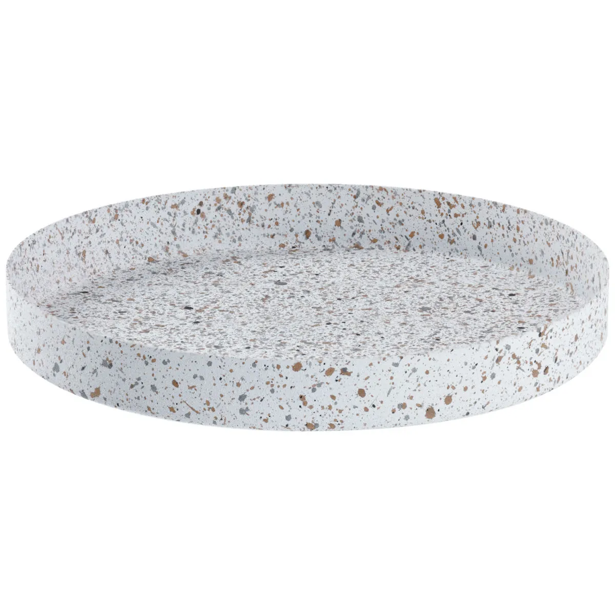 Vassoio decorativo Abril; 20.5x2 cm (ØxH); bianco/marrone/grigio/antracite