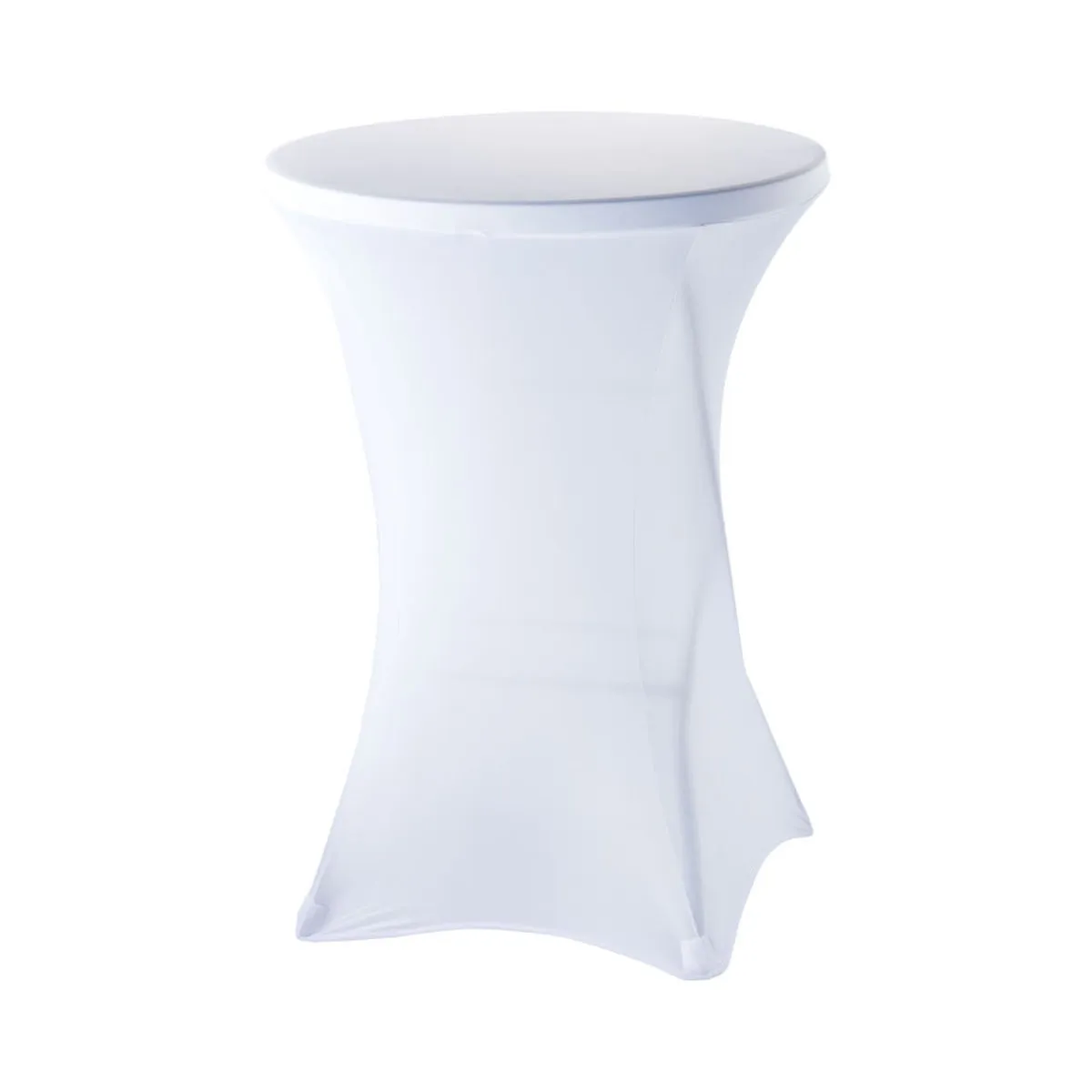 Stalgast Copritavolo elasticizzato per tavoli da buffet di circa 1220x610x740 mm (LxPxH); 80x110 cm (ØxH); bianco