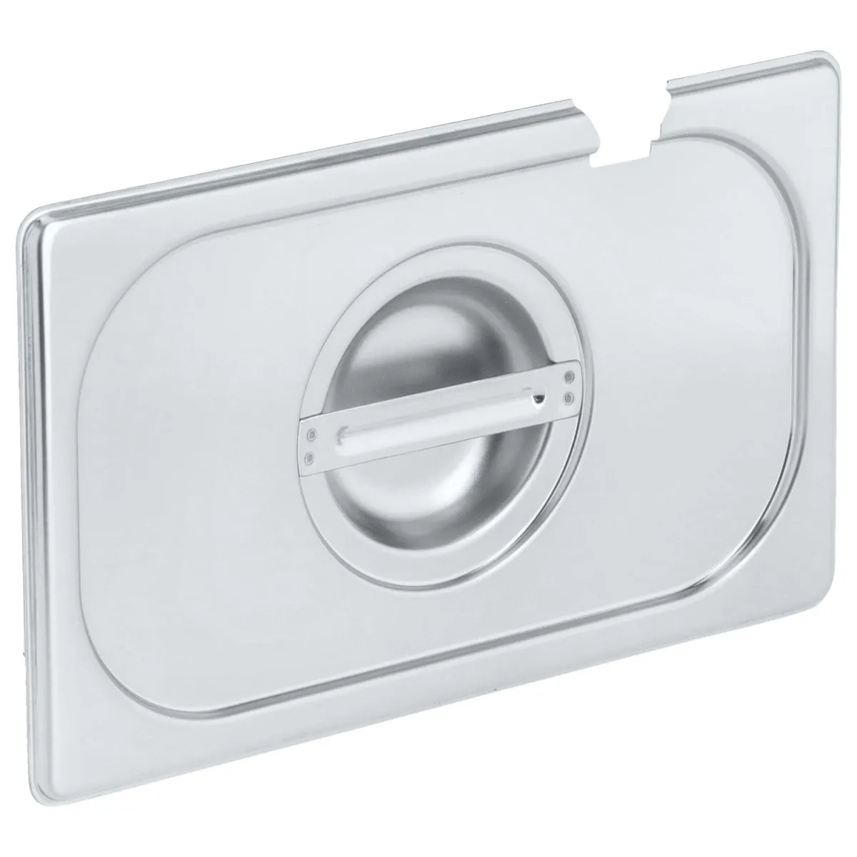 PULSIVA Coperchio gastronorm 1/4 Smart con inserto per cucchiaio; GN 1/4, 26.5x16.2 cm (LxL); argento