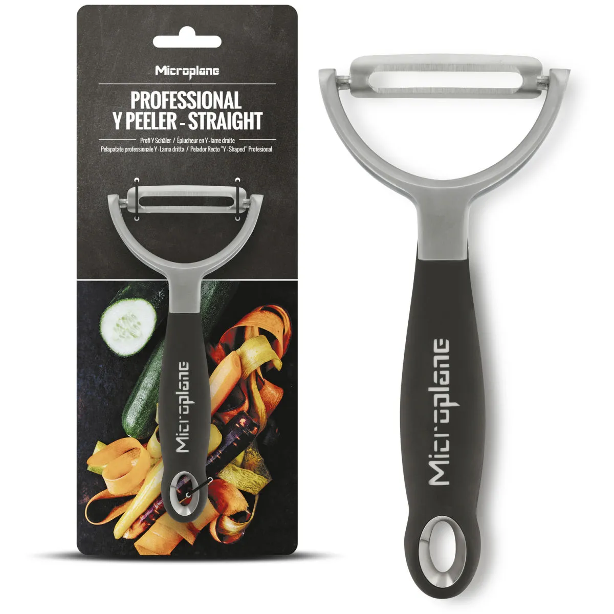 Microplane Pelapatate manuale Straight; 16.4x7.5x2.5 cm (LxLxH); nero