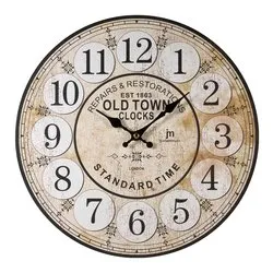 Orologio da parete (33,5cm) JUSTAMINUTE Ocra antico 21439