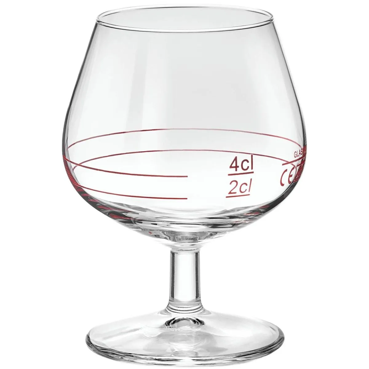 12x van Well Cognacschwenker Rotring 2+4 cl, geeicht; 40 ml, 9.3 cm (H); trasparente; rotonda; 2 cl & 4 cl Segno di riempimento, 12 pz. / Pacco
