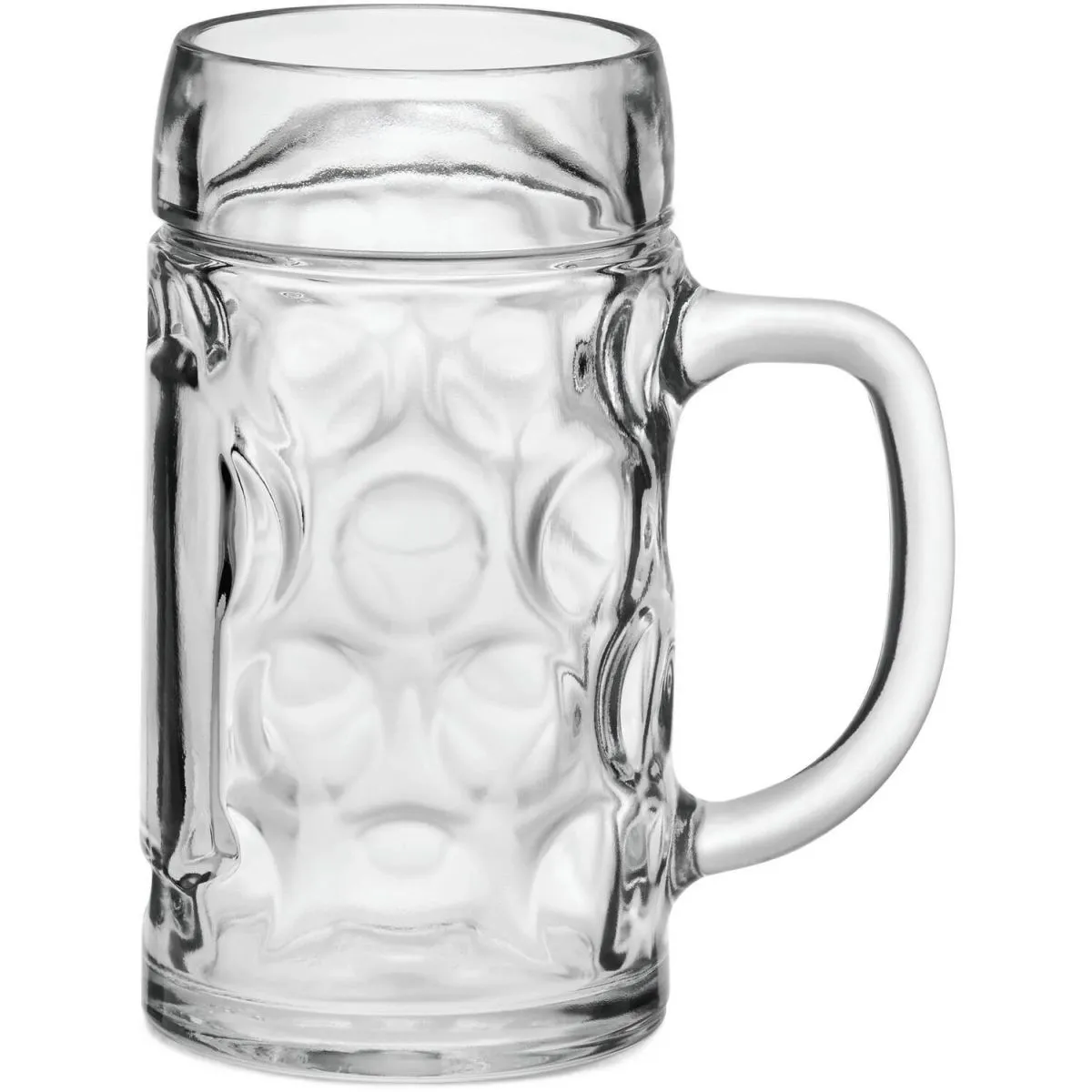 6x van Well Maßkrug Wellco, 1 l /-/ Glas, van Well; 1000 ml, 20.1 cm (H); trasparente; 1 l Segno di riempimento, 6 pz. / Pacco