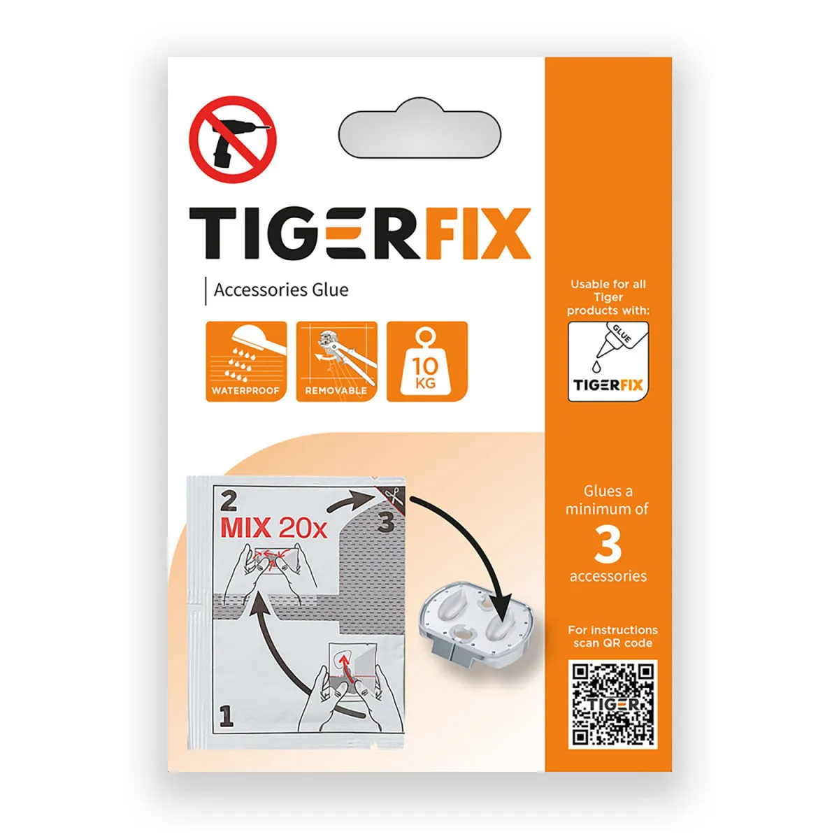 TIGER Adesivo Tiger TigerFix Typ 1; 40x35 cm (LxH); nero