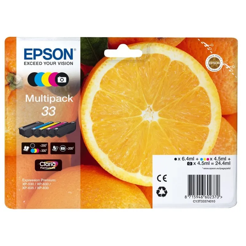 Epson Oranges Multipack 5 colori 33 inchiostri Claria Premium