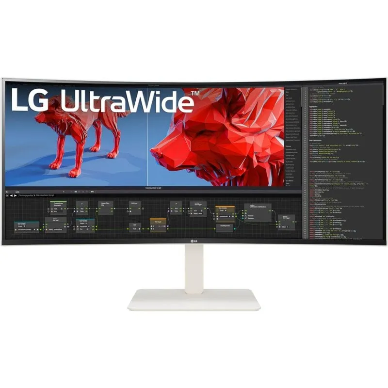 LG 38WR85QC-W 38" LCD Nano IPS UltraWide QHD+ 144Hz G-Sync Curvo USB-C
