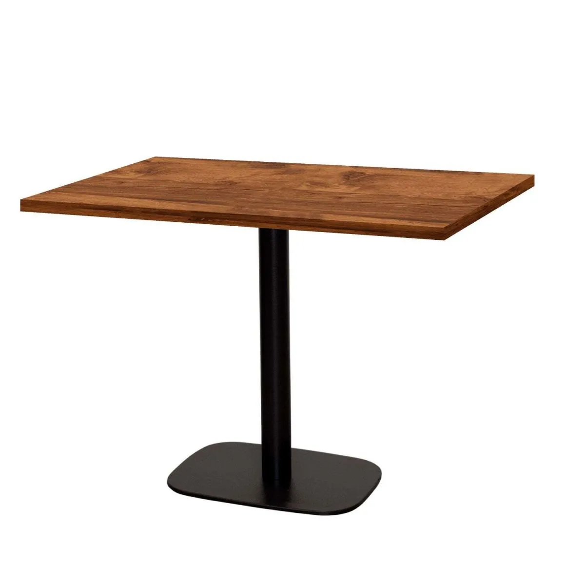 RestooTab Tavolo Round rettangolare - laminato pietra & legno; 120x70x75 cm (LxLxH); Piano tavolo quercia wenge, struttura nero; rettangolare
