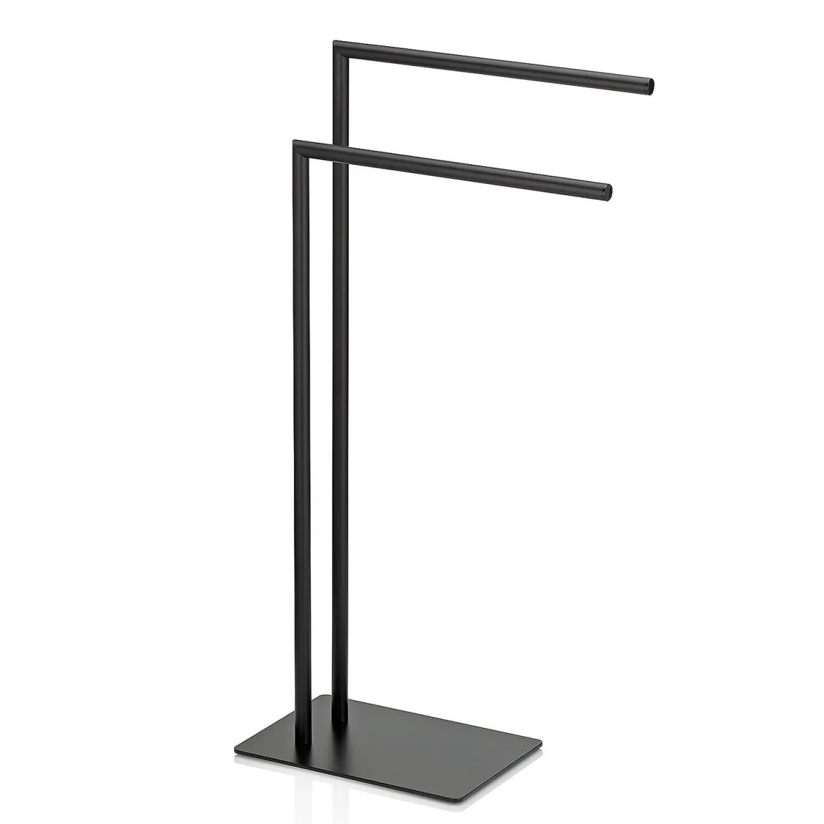 kela Portasciugamani Style in metallo nero a forma di L; 30x20x81 cm (LxLxH); nero