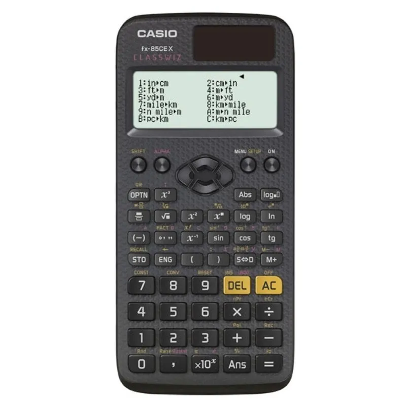 Calcolatrice scientifica Casio Fx-85cex, 379 funzioni, 77x166mm, Nero