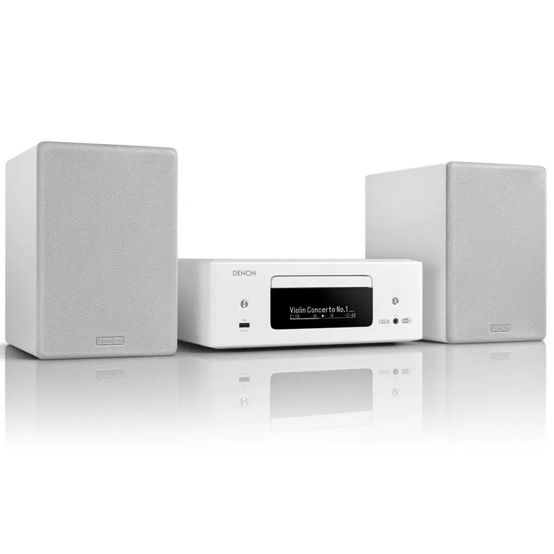 Micro radio Denon CEOL N12DAB con sintonizzatore radio DAB/FM e lettore CD bianco