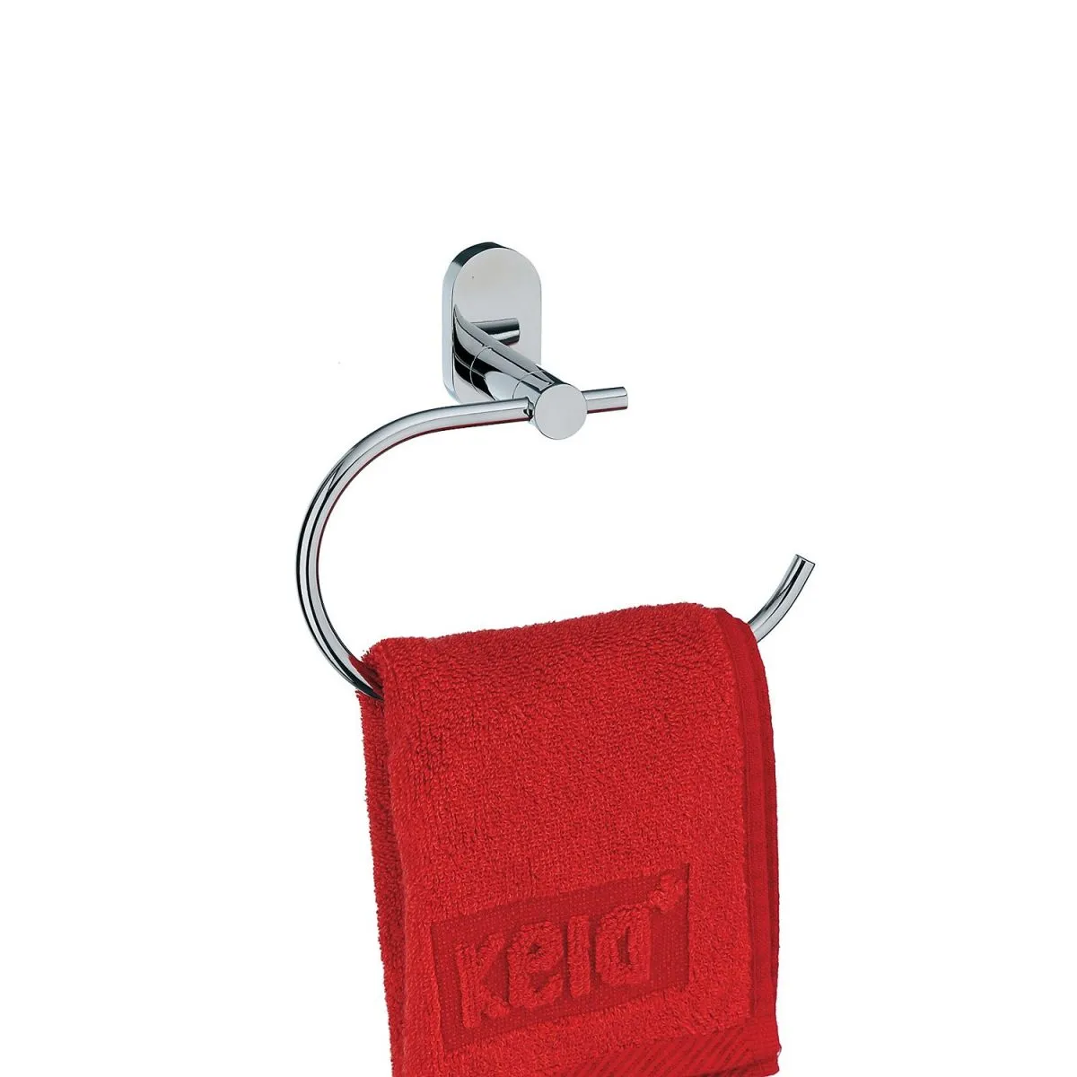 kela Portasciugamani ad anello Lucido in acciaio inox 18/10 argento lucido; 18.5x7.5x14.5 cm (LxLxH); argento
