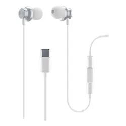 Auricolari microfono filo In Ear Type C White Bianco AUSPARROWTYPECW