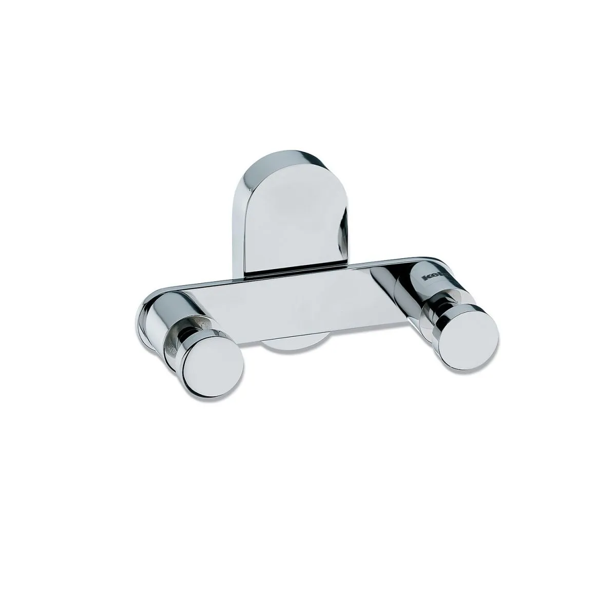 kela Gancio doppio Lucido in acciaio inox 18/10 argento lucido; 10x5x6 cm (LxLxH); argento