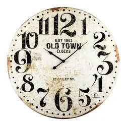 Orologio da parete (60cm) JUSTAMINUTE Bianco anticato 21486