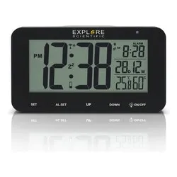 Sveglia Multifunzione radiocontrollata Black RDC1004