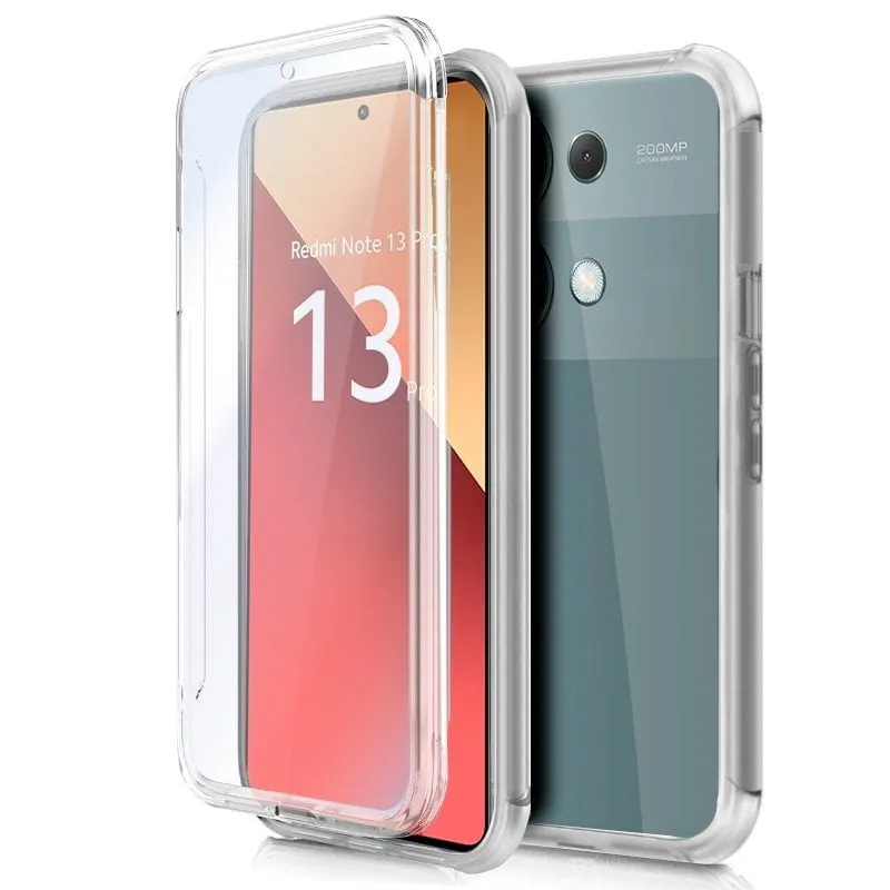 Custodia in silicone trasparente 3D fronte + retro per Xiaomi Redmi Note 13 Pro