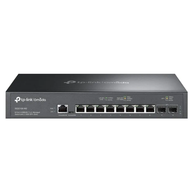 SWITCH GESTIBILE L2+ TP-LINK OMADA SG3210X-M2 8P 2.5GIBASE CON 2P 10GE SFP+ FORMATO RACK