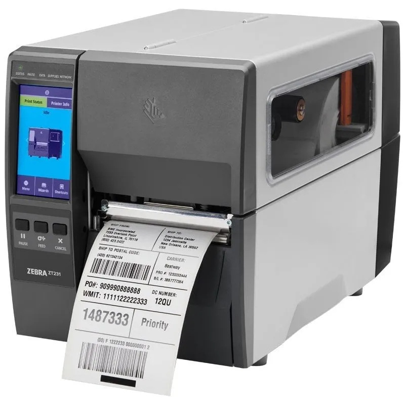 Stampante per etichette Zebra ZT231 Trasferimento termico 203 x 203 DPI 305 mm/s Ethernet cablata e wireless Bluetooth