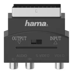 Adattatore video Scart a RCA Black 00205268