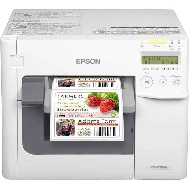 Stampante etichette Epson TM-C3500 Inchiostro a colori USB Ethernet Taglio automatico
