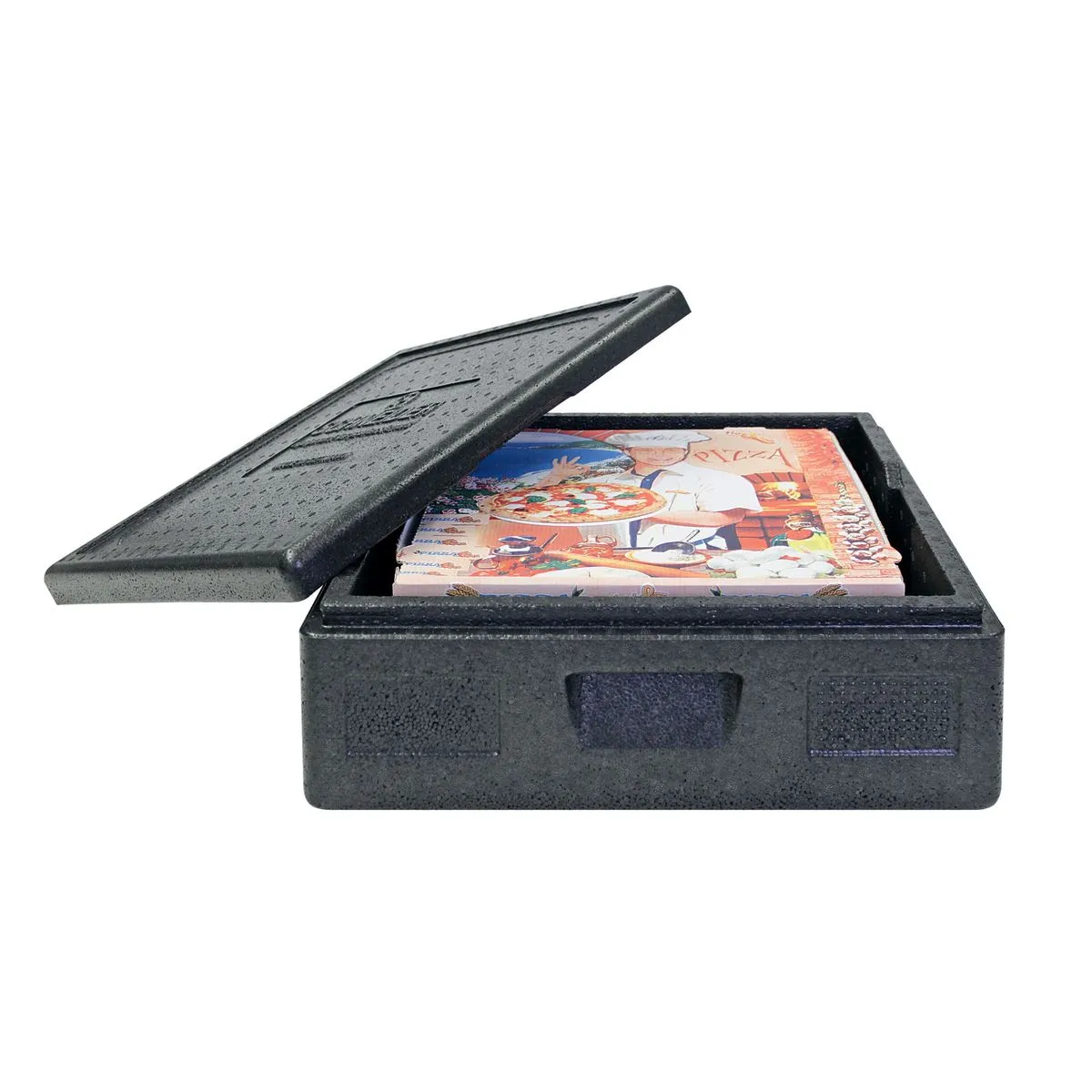 Schneider Contenitore di trasporto in EPP TOP-BOX Pizza small, 40 litri; 12000 ml, 41x41x16.5 cm (LxLxH); nero