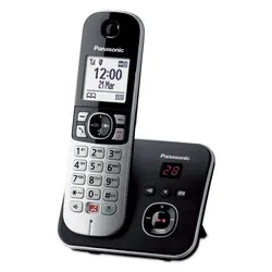 Cordless Singolo Dect (Ricaricabile) Black e Silver KX TG6861JTB