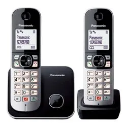 Cordless Duo Twin Dect (Ricaricabile) Silver e Black KX TG6852JTB